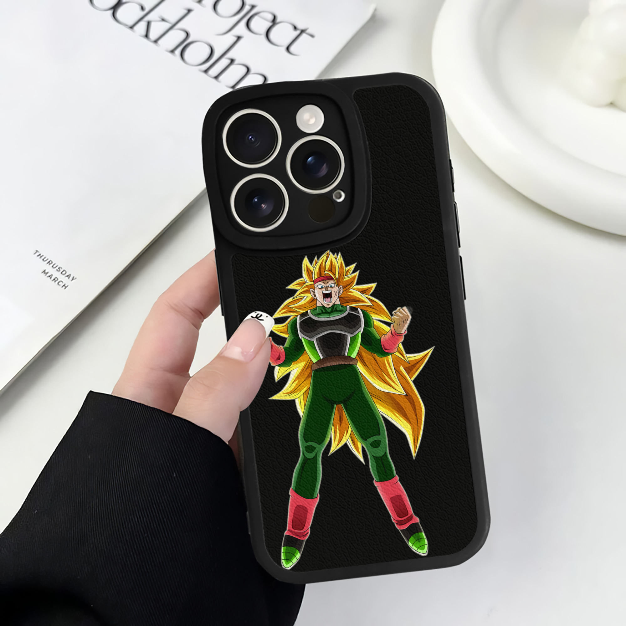 （画像用） ドラゴンボール ブロリー DRAGON BALL Broli 【iPhone 16シリーズ対応】シリコンスマホケース（レザー調） 材質：シリコン